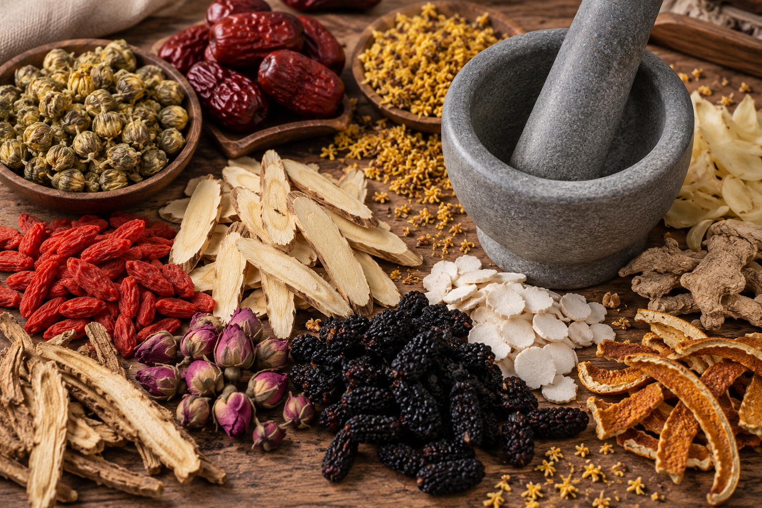 Traditional Chinese herbs and botanicals